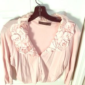 Lace collar sweater